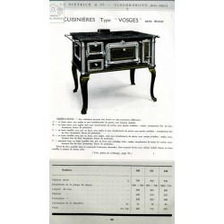 cuisinière Vosges sans étuve 1924