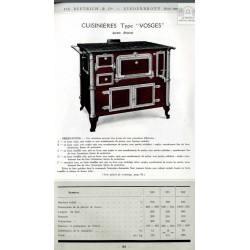 cuisinière Vosges avec étuve 1924