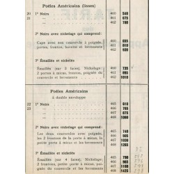 tarif poêles américains 1934
