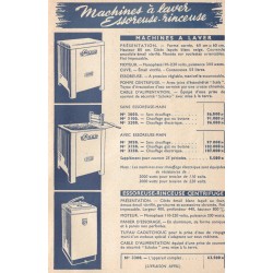 tarif lave linge 1953