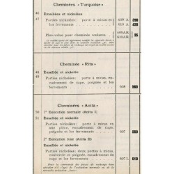 tarif cheminées 1934
