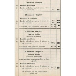 tarif cheminées ter 1934