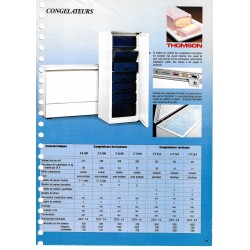 caractéristiques congélateur Thomson 1978