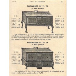 cuisinières N° 72 et 74  1885
