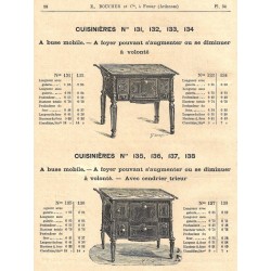 cuisinières N° 131 à 138  1885
