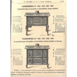 cuisinières N° 162 à 169  1885