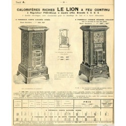 calorifère le lion  1922
