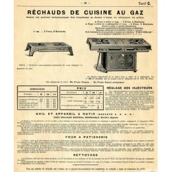 Réchaud de cuisine 1922