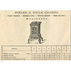 Poêles à socle carrés page 38  1891