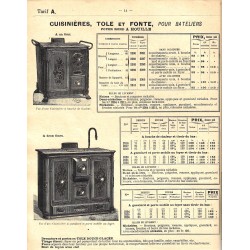 cuisinières pour bateliers 1909
