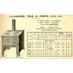 cuisinières tole fonte paris 1910