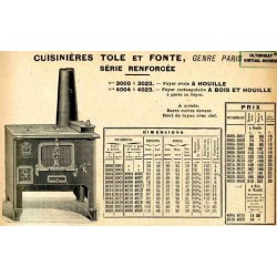 Cuisinières tôle et fonte Paris 1914