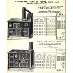 cuisinières tole et fonte paris 1909