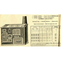 Cuisinières tole et fonte paris 1910