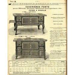 Cuisinières fonte  1910