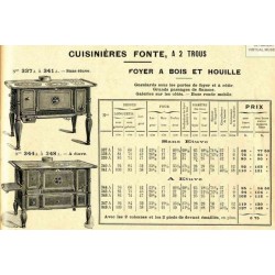 cuisinières fonte 2 trous 1910
