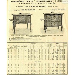 Cuisinières universelles à 2 trous  1910