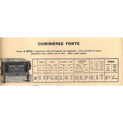 cuisinières fonte à 3 trous 1906