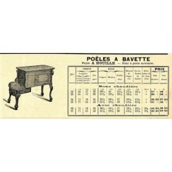 poêles à bavette  1910