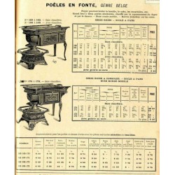 Poêles en fonte Belge 1910
