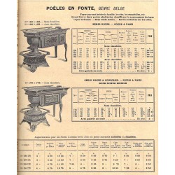 Poêles en fonte Belge 1906