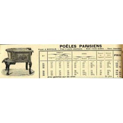 poêles en fonte Parisiens  1910
