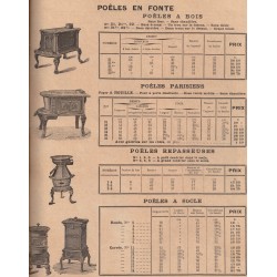 Poêles en fonte repasseuses 1906