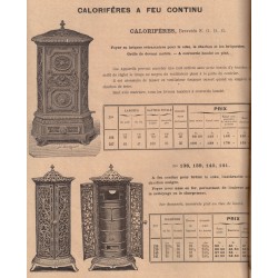 calorifères à feu continu  1906