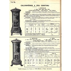 calorifères à feu continu 1909  1910