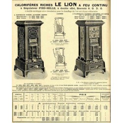 Calorifère le lion  1910