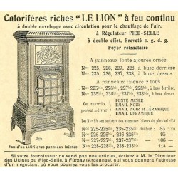 Calorifères riche Le Lion 1909
