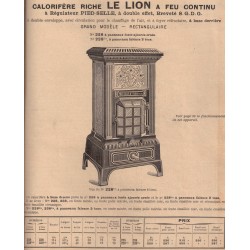calorifère le lion  1906