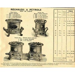 réchaud à pétrole 1910