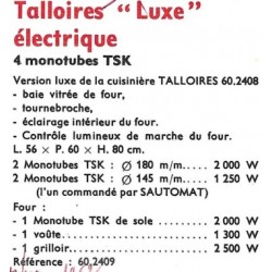 descriptif cuisinière Talloires 60.2409