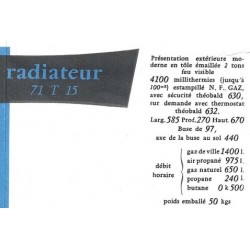 radiateur à gaz 71 T 15  Brachet Richard