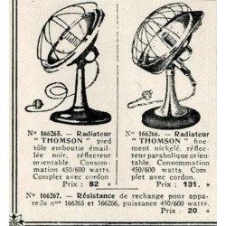 radiateur parabolique  Thomson 1929