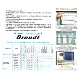 caractéristiques réfrigérateurs Brandt 1973