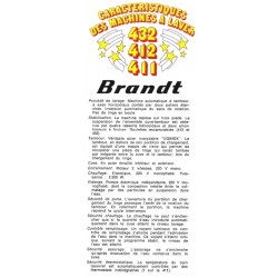 caractéristiques ll 4 kg Brandt 1973
