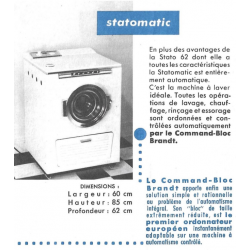 Lave Linge Statomatic Brandt