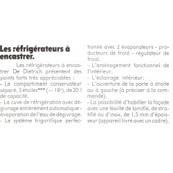 les réfrigérateurs à encastrer