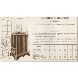 calorifère irlandais à ailettes 1934