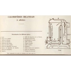 éclatée calorifère irlandais à ailettes