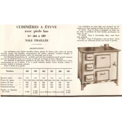 cuisinière avec étuve 1934