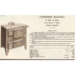 cuisinière magenta 1934