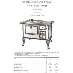 cuisinière sans étuve 592 à 593