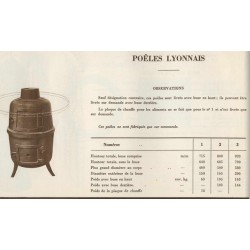 poêle lyonnais n° 1 2 et 3 1934
