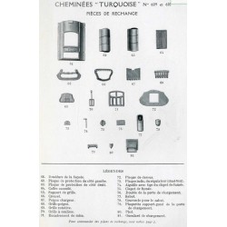 éclatée cheminée turquoise