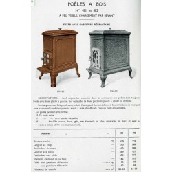 poêle à bois 481 482 1929