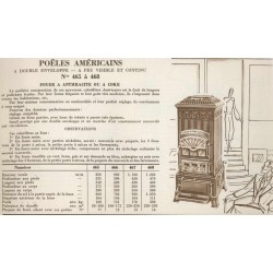 poêle américain n° 465 à 468 1934
