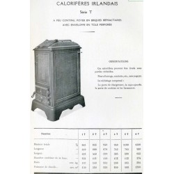 calorifère irlandais à ailettes 1929